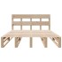 Estructura de cama sin colchón madera de pino blanca 140x200