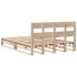 Estructura de cama sin colchón madera de pino blanca 140x200