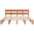 Cama sin colchón madera maciza de pino marrón cera 180x200