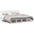 Estructura de cama sin colchón madera maciza blanca 200x200