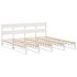 Estructura de cama sin colchón madera maciza blanca 200x200