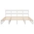 Estructura de cama sin colchón madera maciza blanca 200x200
