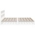 Estructura de cama sin colchón madera maciza blanca 200x200