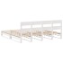 Estructura de cama sin colchón madera maciza blanca 200x200