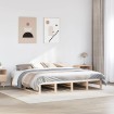 Estructura de cama sin colchón madera maciza de pino 180x200 cm