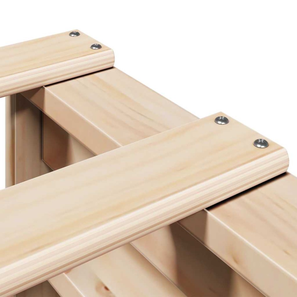 Estructura de cama sin colchón madera maciza de pino 180x200