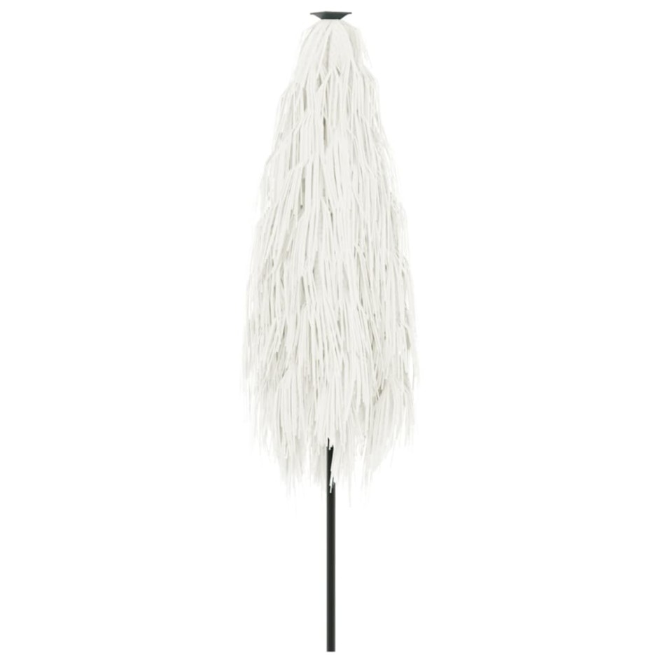 Sombrilla de jardín con poste de acero blanca 388x388x248