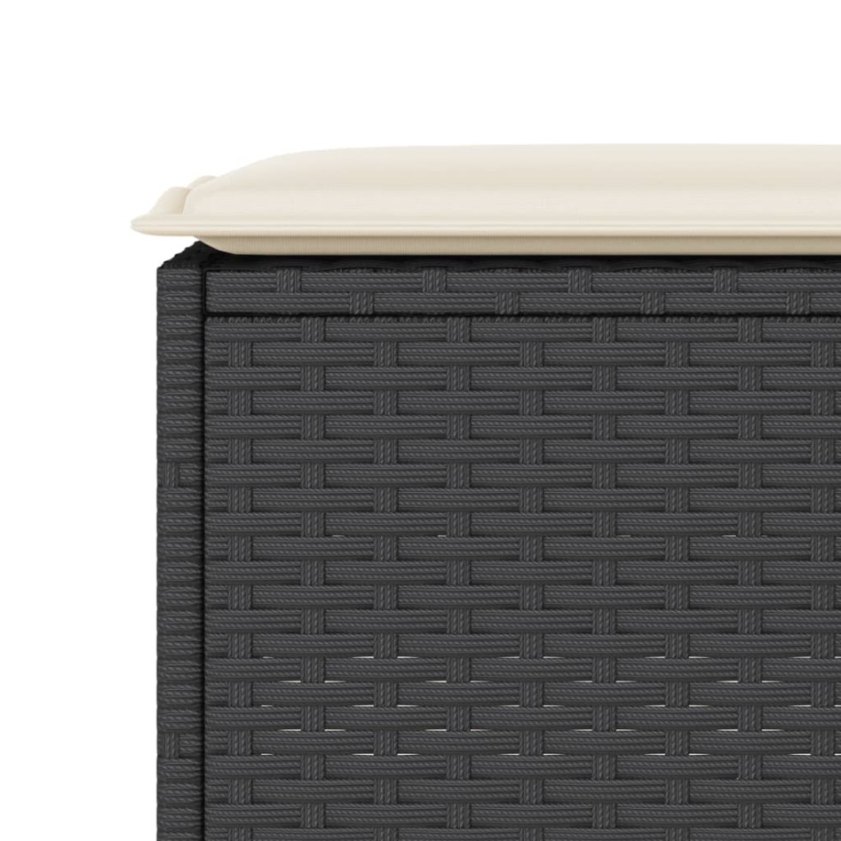 Juego de bar de jardín de 3 piezas con cojines ratán PE