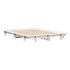 Estructura de cama sin colchón madera de pino blanca 150x200