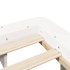 Estructura de cama sin colchón madera de pino blanca 150x200