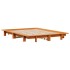 Estructura de cama sin colchón madera maciza marrón 135x190