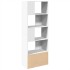 Estantería de madera de ingeniería blanca 70x36x189