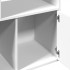 Estantería de madera de ingeniería blanca 70x36x189