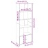 Estantería de madera de ingeniería blanca 70x36x189