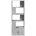 Estantería de madera de ingeniería gris hormigón 70x36x189