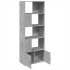 Estantería de madera de ingeniería gris hormigón 70x36x189