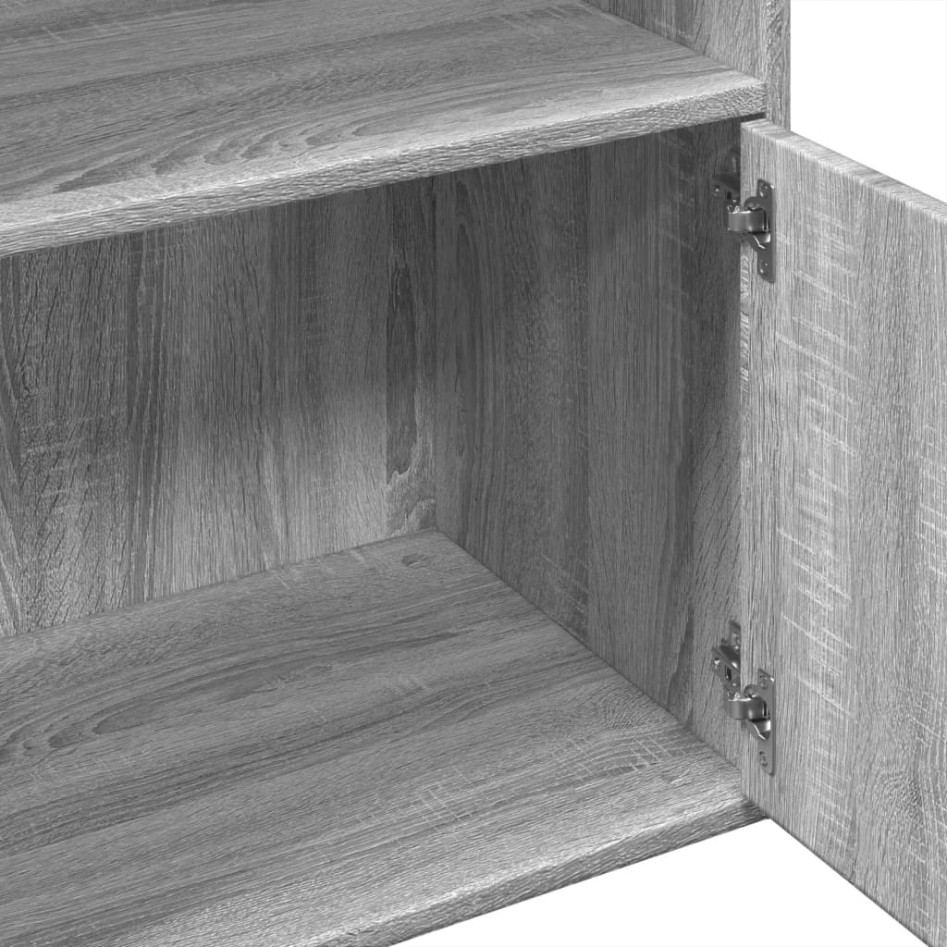 Estantería madera de ingeniería gris Sonoma 100x36x189