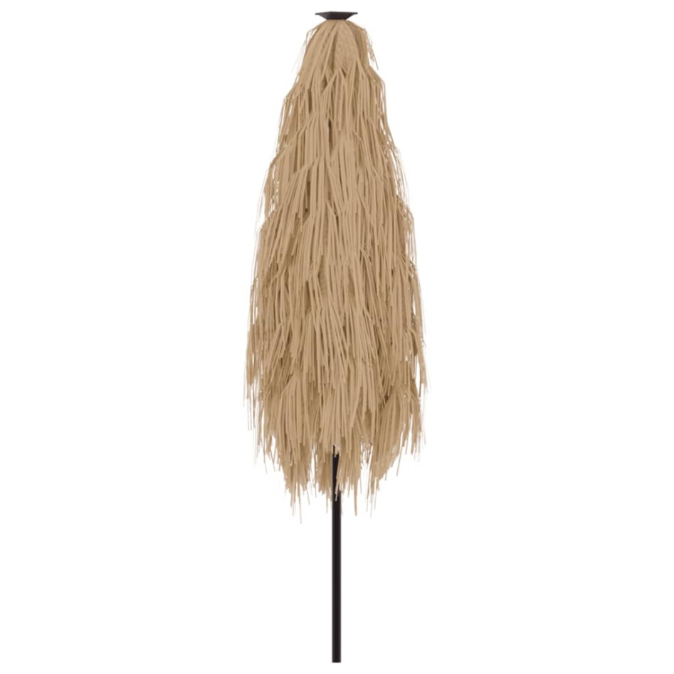 Sombrilla de jardín con LEDs poste acero marrón 388x388x248