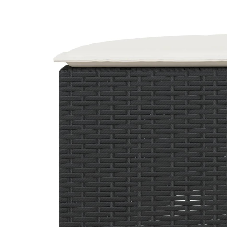 Sofá de jardín semicircular 2 piezas ratán sintético