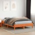 Cama sin colchón madera maciza de pino marrón cera 140x200