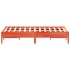 Cama sin colchón madera maciza de pino marrón cera 140x200