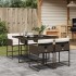 Set comedor de jardín 5 piezas y cojines ratán sintético