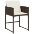 Set comedor de jardín 5 piezas y cojines ratán sintético