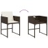 Set comedor de jardín 5 piezas y cojines ratán sintético