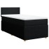 Cama box spring con colchón tela negro 90x190