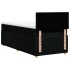 Cama box spring con colchón tela negro 90x190