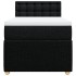 Cama box spring con colchón tela negro 90x190