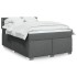 Cama box spring con colchón tela gris oscuro 160x200
