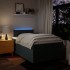 Cama box spring con colchón tela azul 120x190