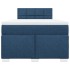 Cama box spring con colchón tela azul 120x190