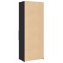 Aparador alto madera de ingeniería negro 70x42,5x185