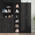 Aparador alto madera de ingeniería negro 45x41x185
