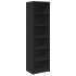Aparador alto madera de ingeniería negro 50x41x185