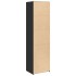 Aparador alto madera de ingeniería negro 50x41x185