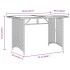 Mesa de jardín superficie de madera ratán PE beige 110x68x70