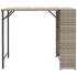 Juego de comedor de jardín plegable 5 pzas ratán PE gris