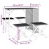 Juego de comedor de jardín plegable 5 pzas ratán PE gris