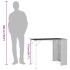 Juego de comedor de jardín plegable 5 pzas ratán PE gris