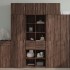 Aparador alto madera de ingeniería marrón roble 70x42,5x185
