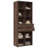 Aparador alto madera de ingeniería marrón roble 70x42,5x185