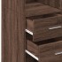 Aparador alto madera de ingeniería marrón roble 70x42,5x185
