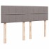 Cama box spring con colchón tela gris taupe 140x190