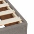 Cama box spring con colchón tela gris taupe 140x190