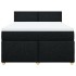 Cama box spring con colchón tela negro 140x200