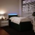 Cama box spring con colchón terciopelo verde oscuro 100x200