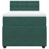 Cama box spring con colchón terciopelo verde oscuro 100x200